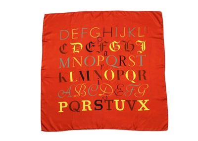 Lot 172 - Hermes 'Litterature' Silk Scarf, designed in...
