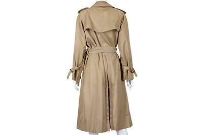 Lot 186 - Burberry Taupe Trench Coat and Matching Hat,...