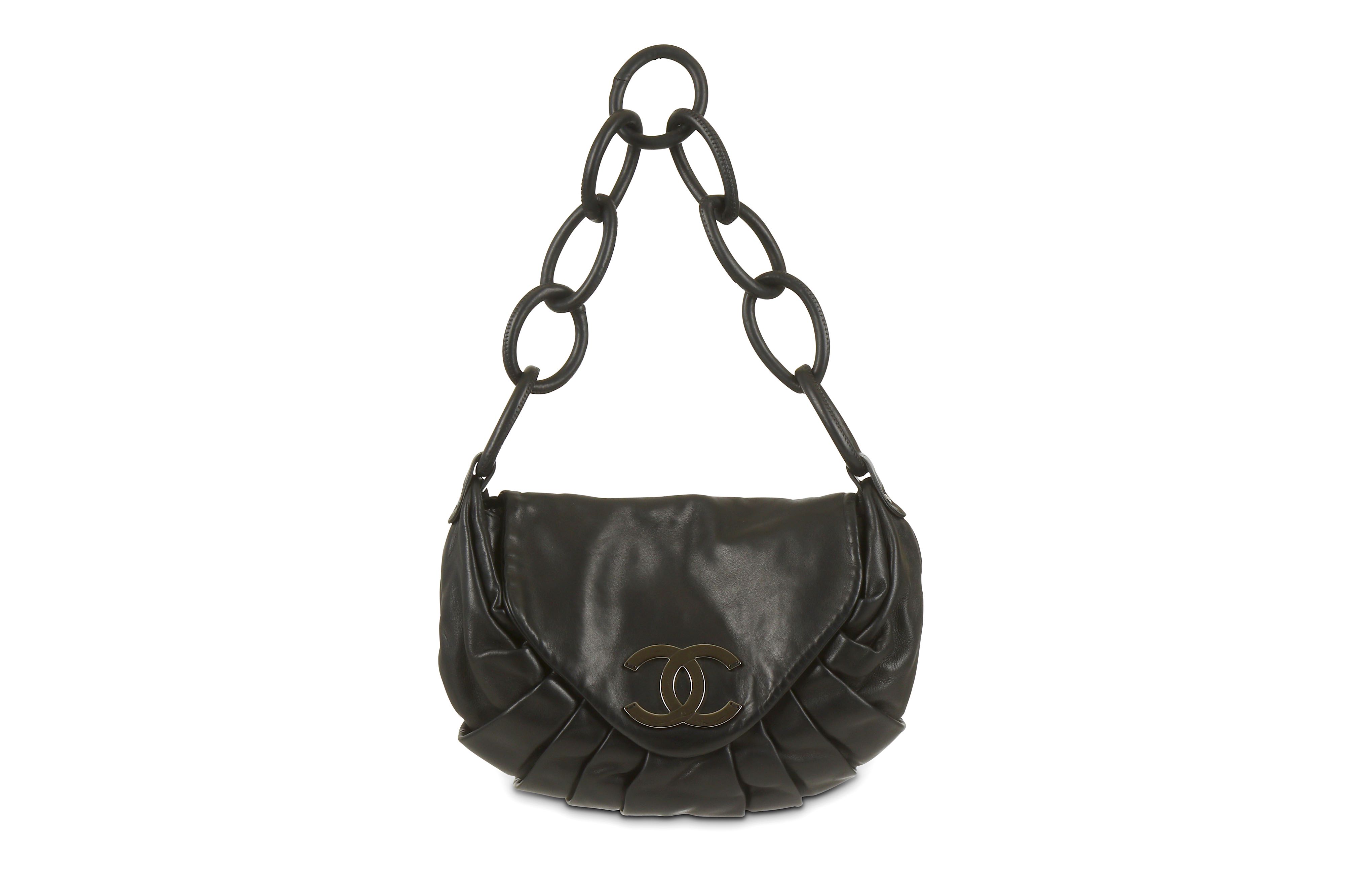 Sold at Auction: Black Leather Chanel Handbag circa 2004-2005