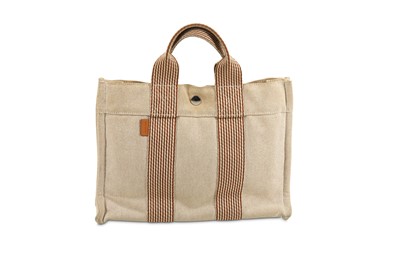 Lot 38 - Hermes Canvas Fourre Tout PM, natural canvas...