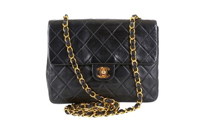 Lot 68 - Chanel Black Flap Bag, c. 1991-94, quilted...