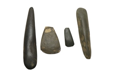 Lot 182 - FOUR HIGHLANDS STONE AXE HEADS, PAPUA NEW...