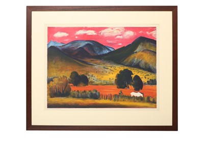 Lot 114 - RAYMOND COXON (1896-1997) Landscape in the...