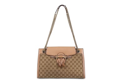 Lot 194 - Gucci Canvas Emily Chain Shoulder Bag,...