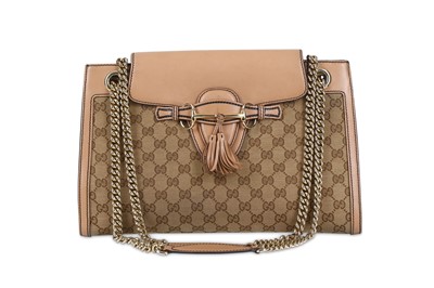 Lot 194 - Gucci Canvas Emily Chain Shoulder Bag,...