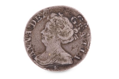 Lot 666 - Anne, sixpence 1707 E second draped bust left,...