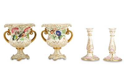 Lot 49 - A pair of early 19th Century porcelain...