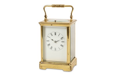 Lot 713 - A 19th Century French brass carriage clock,...