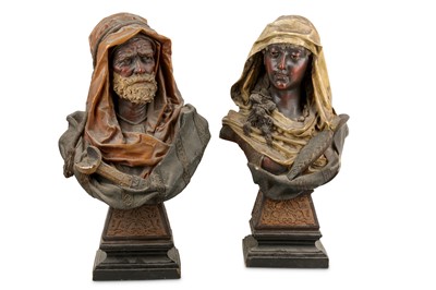 Lot 704 - A pair of late 19th Century painted...