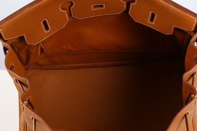 Lot 328 - Hermès Camel Fjord Birkin 35, c. 2003, gold...