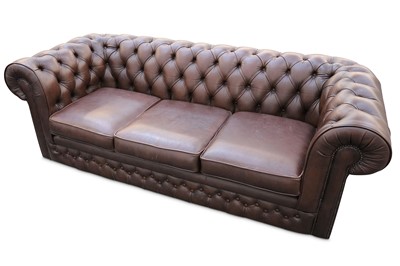 Lot 813 - A Thomas Lloyd three seater Chesterfield sofa...