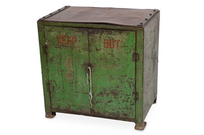 Lot 810 - A mid 20th Century green painted metal two...