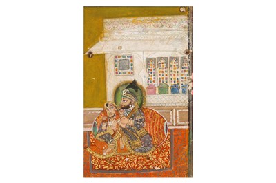 Lot 368 - A ROYAL COUPLE ON THE TERRACE Possibly Deogarh,...