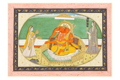 Lot 388 - LORD GANESHA WITH CONSORTS RIDDHI AND SIDDHI ...