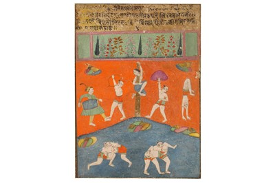 Lot 369 - WRESTLERS AND ACROBATS EXERCISING Possibly...