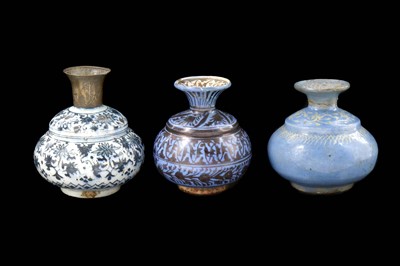 Lot 218 - *THREE SAFAVID POTTERY VASES PROPERTY FROM AN...