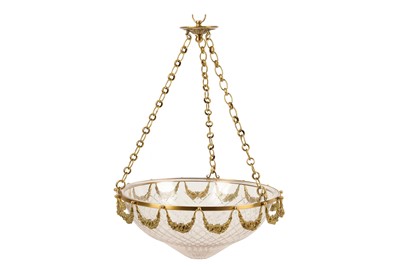 Lot 751 - A French gilt metal chandelier or ceiling...