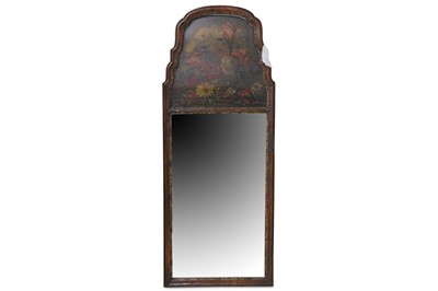 Lot 756 - A George II walnut framed mirror,...