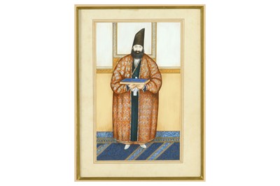 Lot 206 - A PORTRAIT OF HUSAYN 'ALI KHAN MO'AYYER...