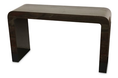 Lot 816 - A contemporary black console table.