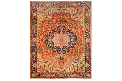 Lot 128 - AN ANTIQUE HERIZ CARPET, NORTH-WEST PERSIA...