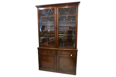 Lot 544 - A 19th Century mahogany bookcase, the upper...