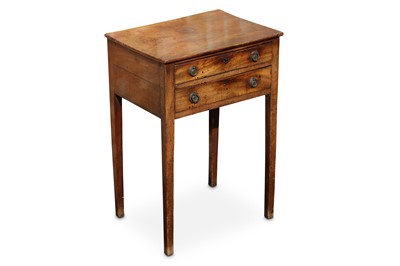 Lot 280 - A George III mahogany side table, with two...