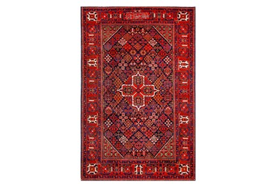 Lot 131 - AN UNUSUAL SIGNED MURCHEKHAR RUG, WEST PERSIA...