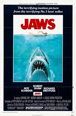 Lot 85 - Jaws.- Roger Kastel colour lithograph, edge...