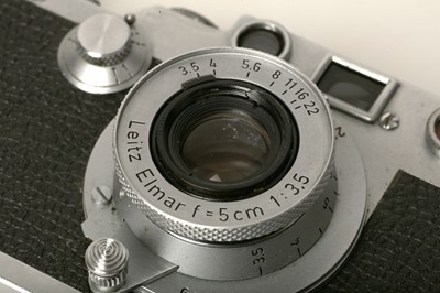 Lot 26 - A Leica IIIf Black Dial Rangefinder Camera...