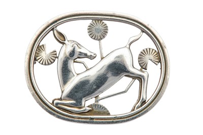 Lot 154 - A silver deer brooch, by Arno Malinowski for...