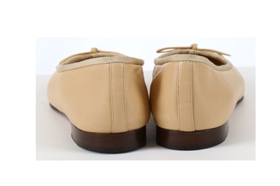 Lot 180 - Chanel Two Tone Ballet Pumps, classic style...