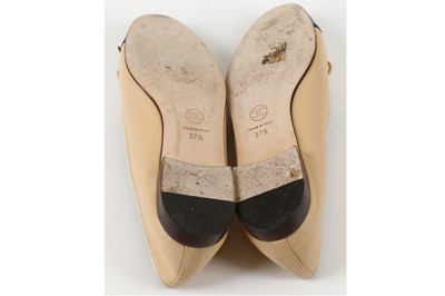 Lot 180 - Chanel Two Tone Ballet Pumps, classic style...