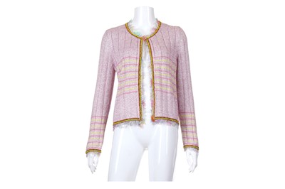 Lot 205 - Chanel Pink Knit Jacket, 2004 Cruise...
