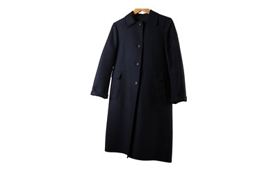 Lot 37 - Jill Sander Cashmere Coat, navy blue, single...
