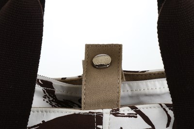 Lot 141 - Hermès Racing Horse Canvas Beach Bag, printed...