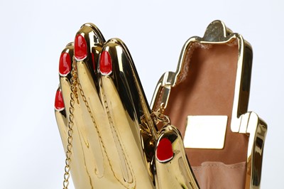 Lot 57 - Charlotte Olympia Hands Box Clutch, gilt metal...
