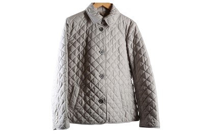 Lot 173 - Burberry Quilted Jacket, with large silver...