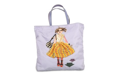Lot 122 - Prada Lilac Nylon Robot Tote, c. 2008,...