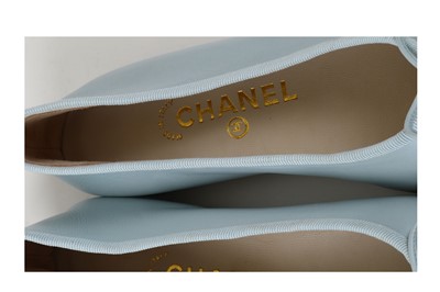 Lot 359 - Chanel Two-Tone Ballet Flats, ice blue and...