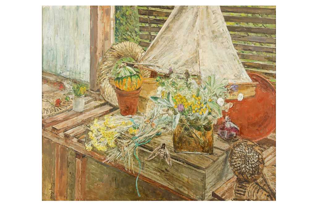 Lot 176 - OLWYN BOWEY, R.A. (B. 1936) Still-life with a...