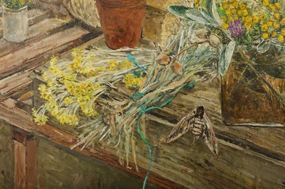 Lot 176 - OLWYN BOWEY, R.A. (B. 1936) Still-life with a...