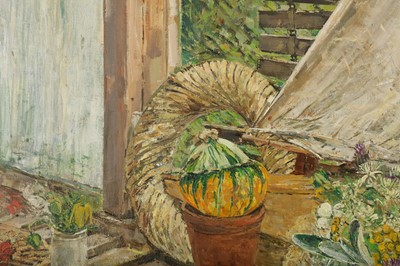 Lot 176 - OLWYN BOWEY, R.A. (B. 1936) Still-life with a...