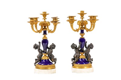 Lot 100 - A PAIR OF LATE 19TH CENTURY FRENCH GILT AND...