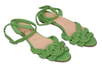 Lot 127 - Christian Louboutin Green Marilou Sandal,...