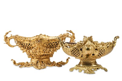 Lot 113 - TWO LATE 19TH CENTURY FRENCH GILT BRONZE...