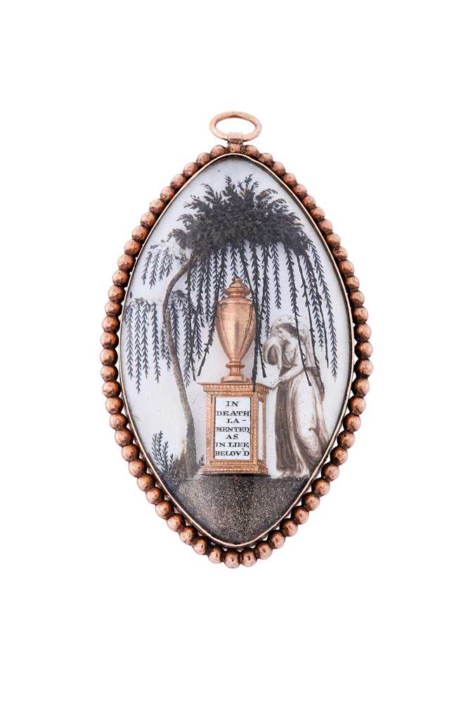 Lot 6 - A late 18th century mourning pendant The...