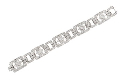 Lot 255 - An Art Deco diamond bracelet, circa 1925...