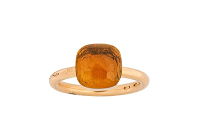 Lot 194 - A citrine 'Nudo' ring, by Pomellato The square...