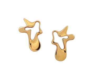 Lot 157 - A pair of 'Splash' earrings, by Henning Koppel...